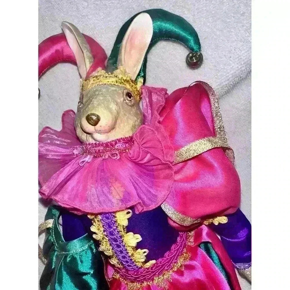 Katherine's Collection Wayne Kleski Bunny Rabbit Jester 26" Doll Easter Read - Picture 4 of 14